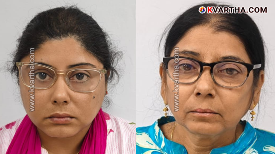 Crime Branch officials escorting the two accused women from Ujjain to Kannur