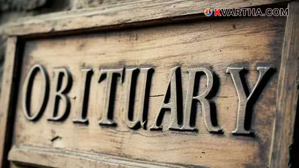 Handwritten obituary notice on a board, announcing the death of a person due to an elephant attack.