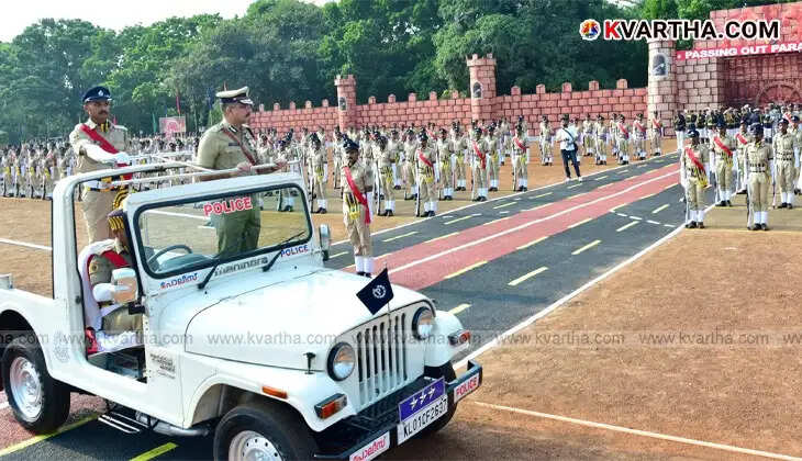 Passing out parade of Kerala Police recruits in Kannur.