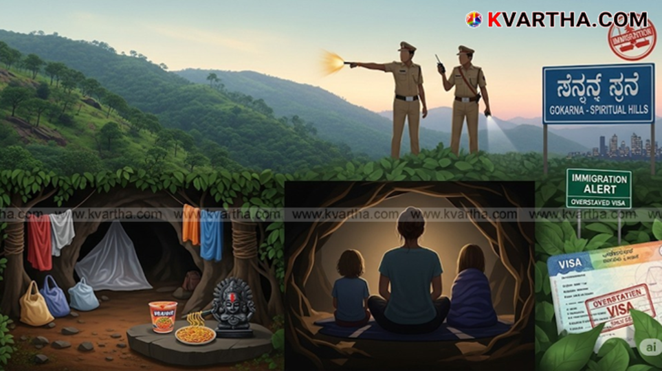 Russian woman and children found in Karnataka cave