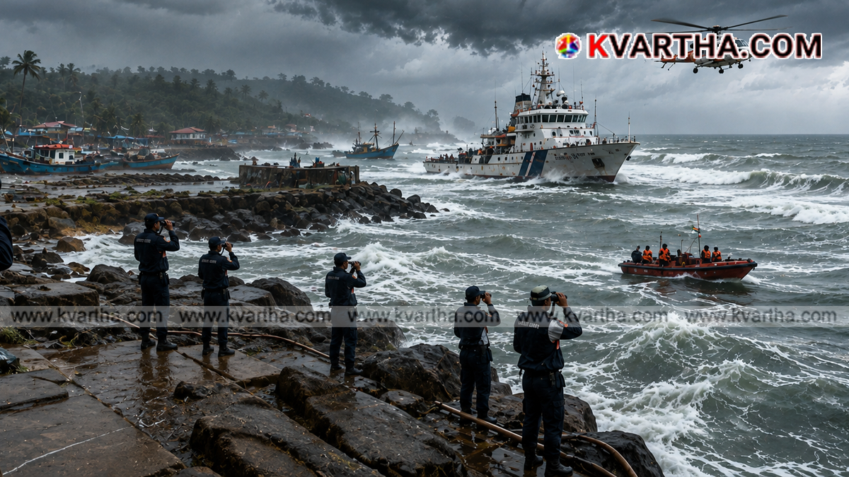  Representational image of search and rescue operations for missing fishermen in Kerala