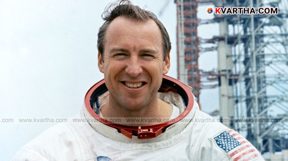 Portrait of Jim Lovell, the Apollo 13 commander.