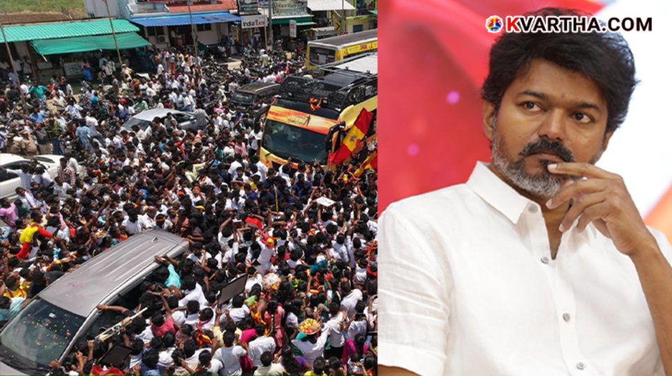 Actor Vijay at a political rally