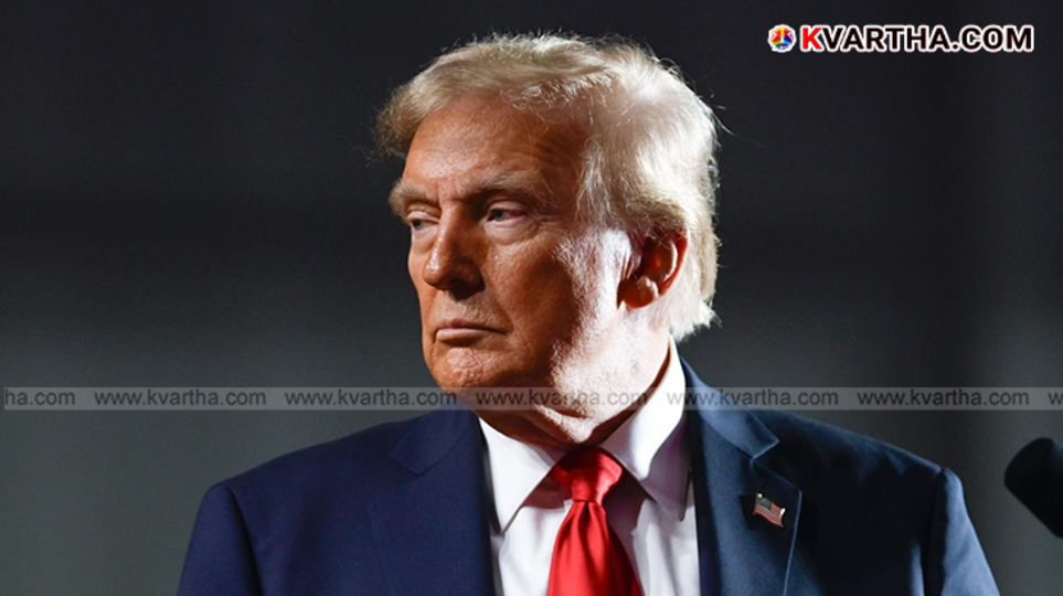 Donald Trump imposing tariffs on Indian products.