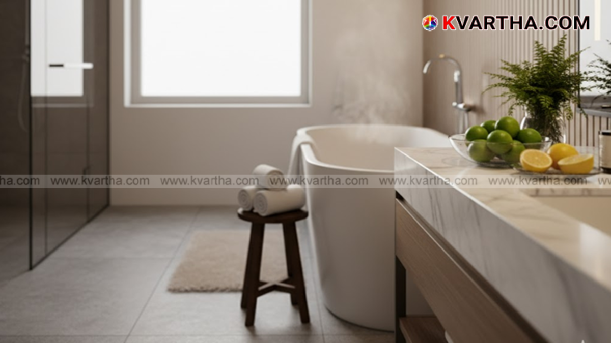 Lemon slices and baking soda for natural bathroom cleaning