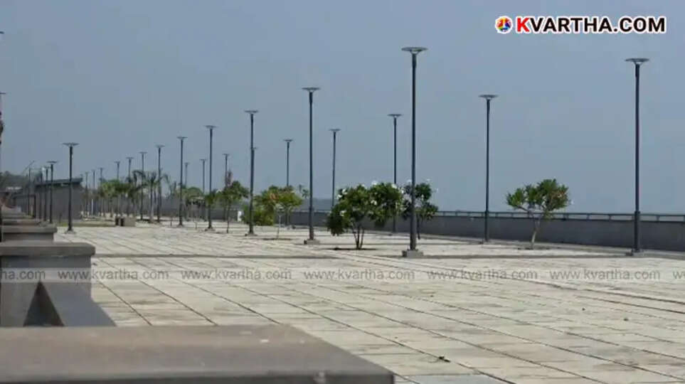 Newly developed platform at Muzhappilangad Drive-in Beach offering aerial views.