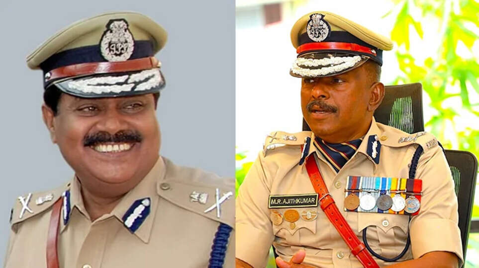 A collage of photos of M.R Ajith Kumar, and T.P Senkumar