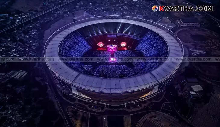 A view of the Coldplay concert in Ahmedabad.
