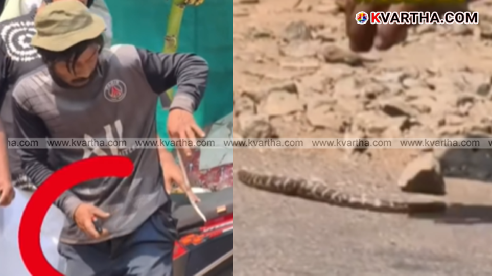 A symbolic scene of a guest worker being taken to the hospital after being bitten by a snake in Othai, Malappuram.