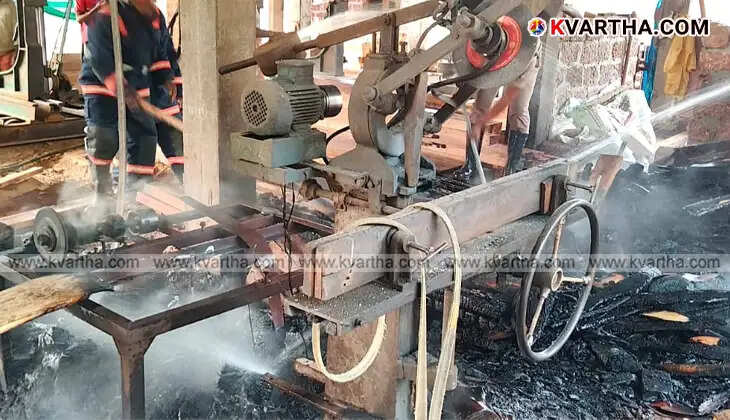 കാങ്കോൽ സ്വാമിമുക്കിൽ മരമില്ലിൽ തീപിടുത്തം; യന്ത്രങ്ങളും മരങ്ങളും കത്തിനശിച്ചു; ഒരു ലക്ഷം രൂപയുടെ നഷ്ടം