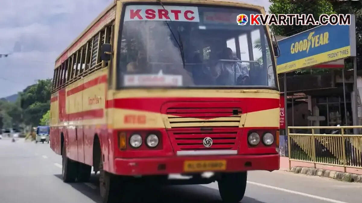 Conceptual image showing KSRTC AI WhatsApp ticket booking system on a smartphone