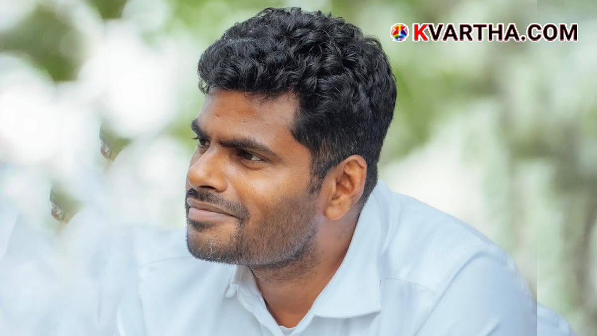 K Annamalai, former Tamil Nadu BJP President, during a political event.