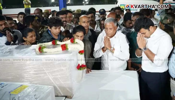 Families receive bodies of Kashmir attack victims at Bengaluru airport