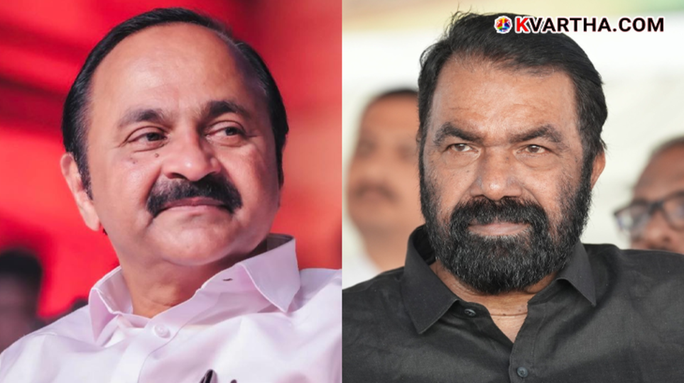 V.D. Satheesan addressing the media.