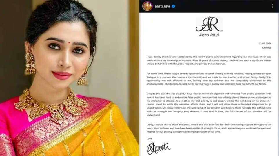 Aarti Ravi Social media post