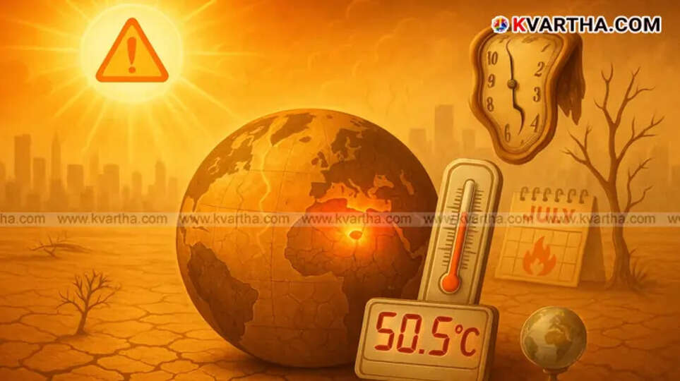 A Symbolic Image of Earth during a heatwave