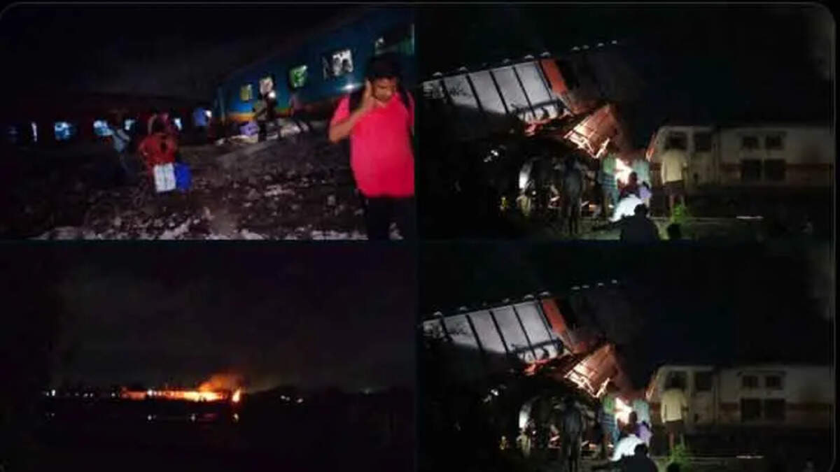 Train Collision in Tamil Nadu: 4 Coaches Derail, Fire Breaks Out