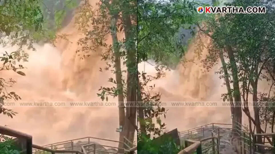 Elevated water level in Punnapuzha river, Wayanad after heavy rains.