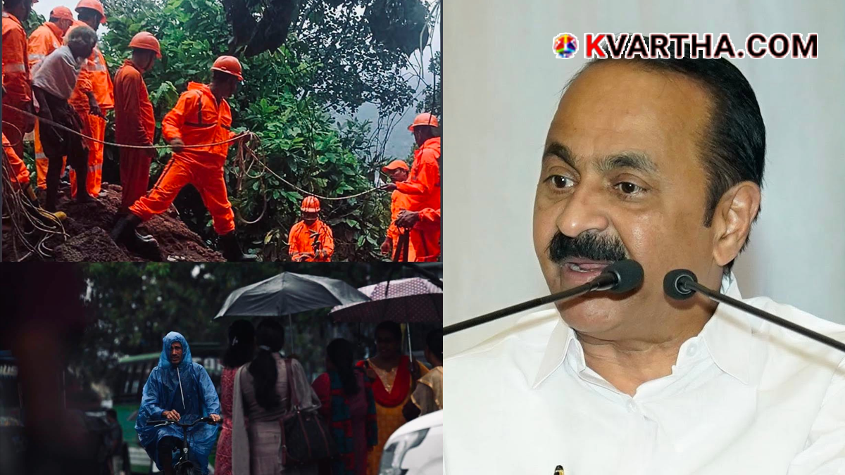 Representational image of Chief Minister VD Satheesan addressing flood relief operations in Kerala