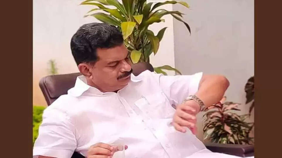Police security outside PV Anvar's residence