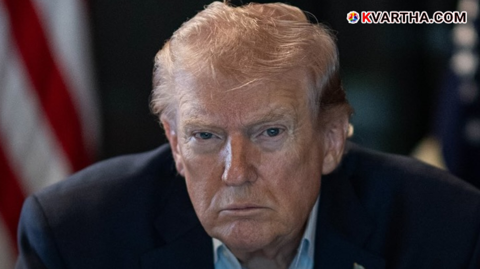 US President Donald Trump during a press conference discussing the Middle East situation.