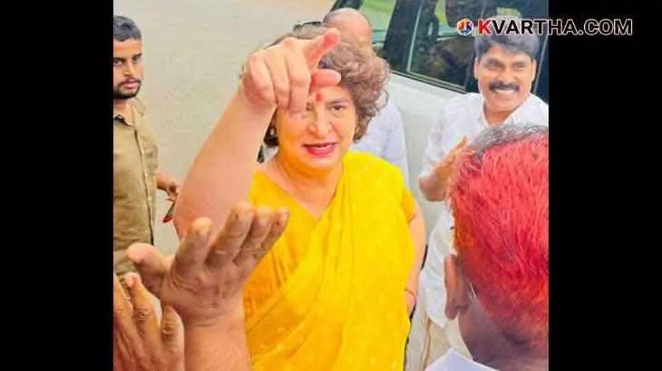 Priyanka Gandhi Visits Polling Booths During Wayanad By-Election