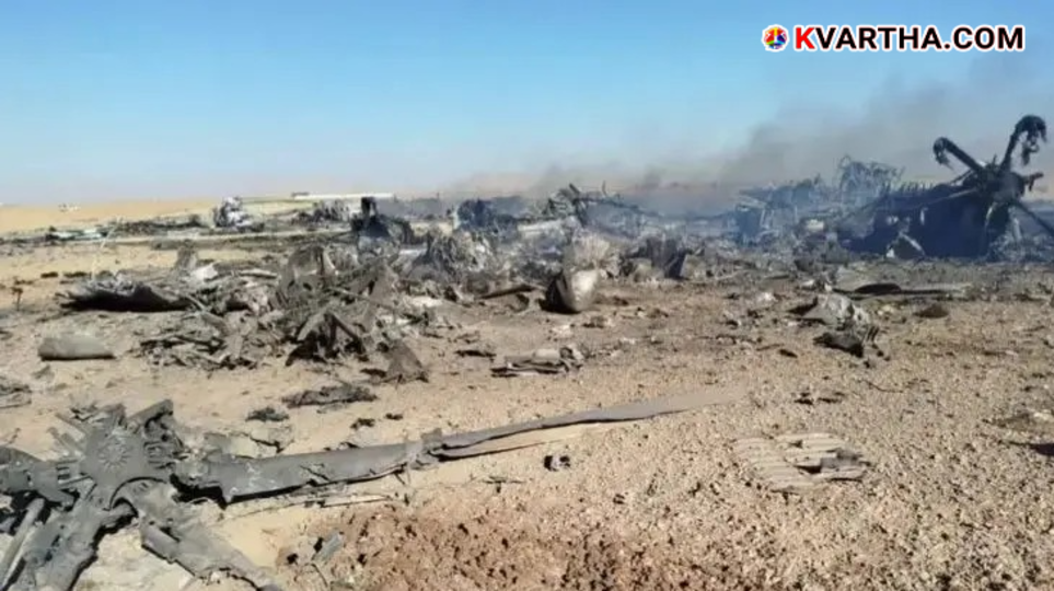 A symbolic scene of the crashed fighter jets in Iran and the explosion in Tehran.