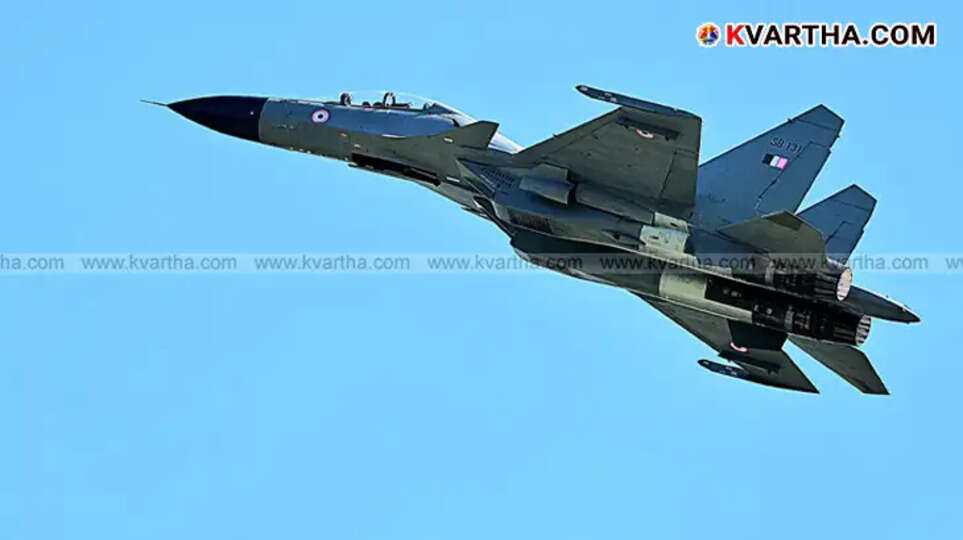 Indian Air Force aircraft on runway preparing for exercise near Pakistan border.