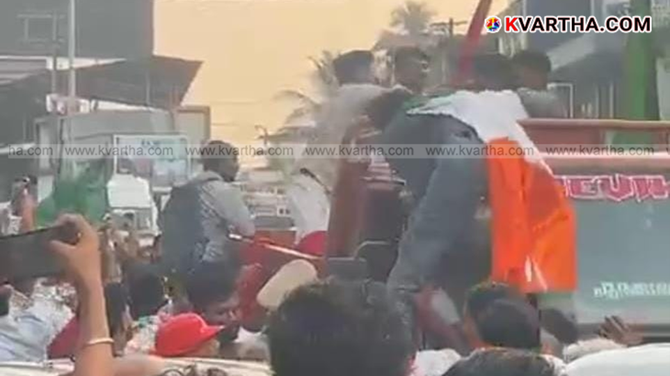  Scene of election conflict at Pazhayangadi junction