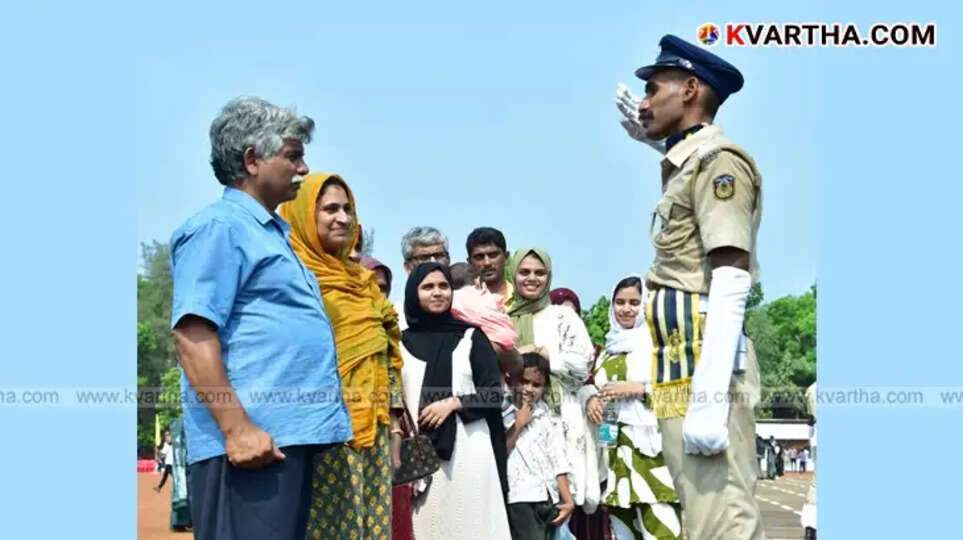  State Police Chief Sheikh Darvesh Saheb taking the salute at the parade.