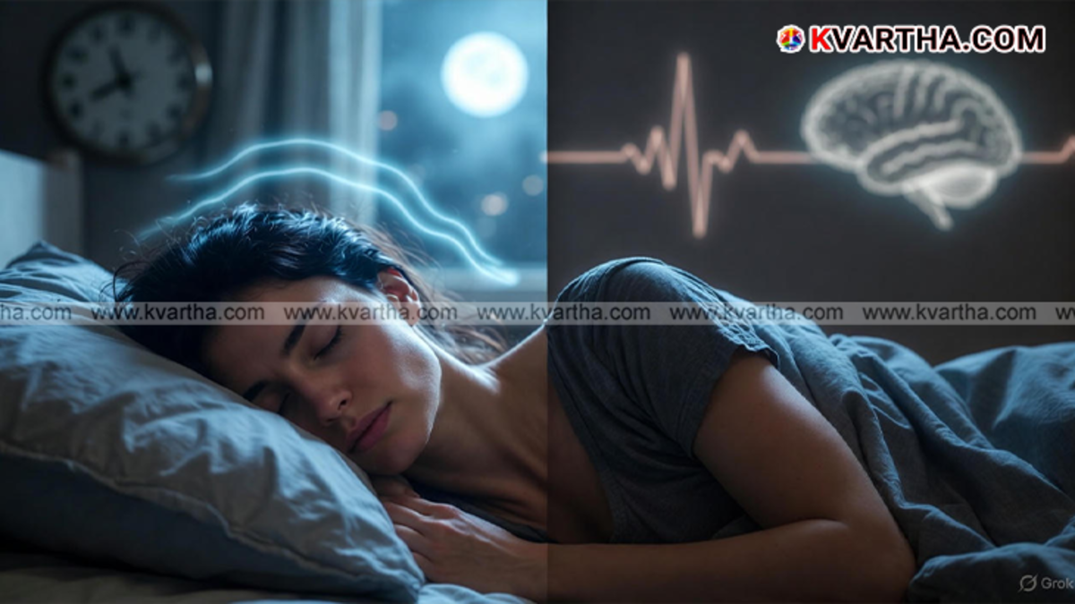 A person sleeping peacefully on a bed