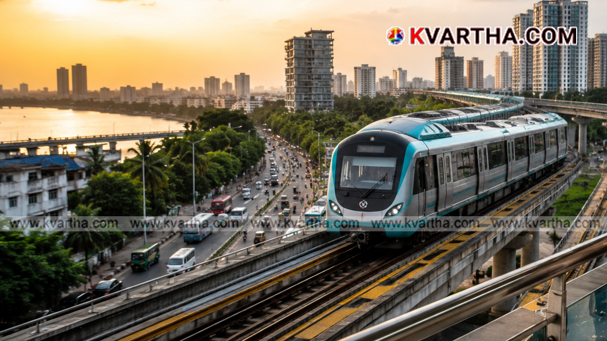 Representational image of Kochi Metro train and urban transport