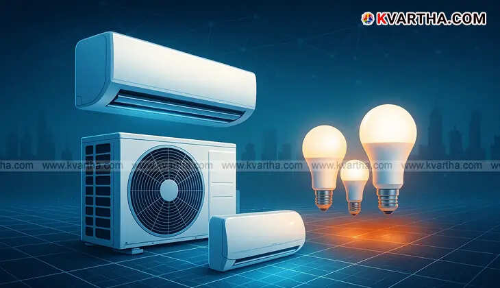 A graphic showing AC and LED lights related to the PLI scheme.
