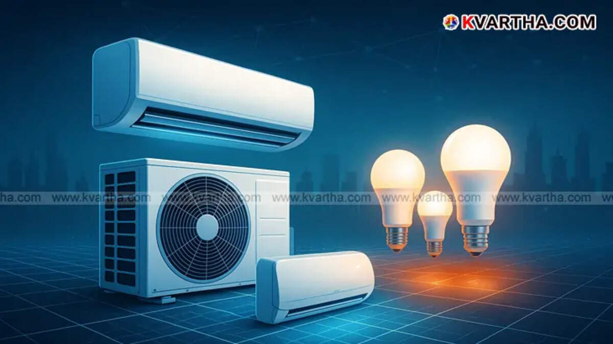 A graphic showing AC and LED lights related to the PLI scheme.
