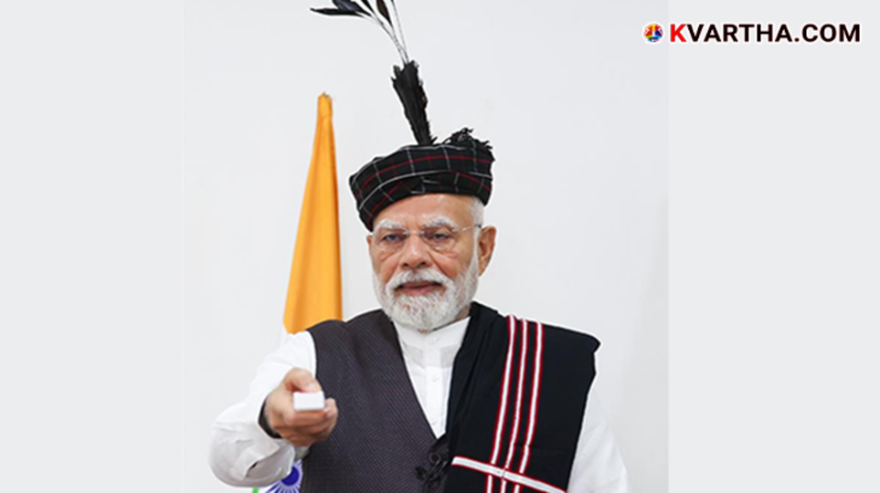 Prime Minister Narendra Modi inaugurates the Mizoram railway line via video conference.