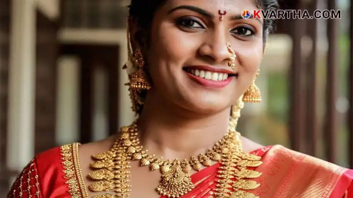 Bride Representing Different Gold Rates for 22 Carat in Kerala