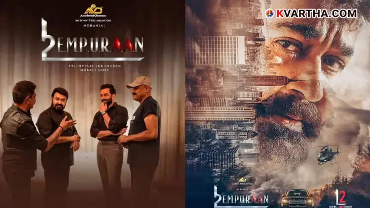Mohanlal in the movie Empuraan poster.
