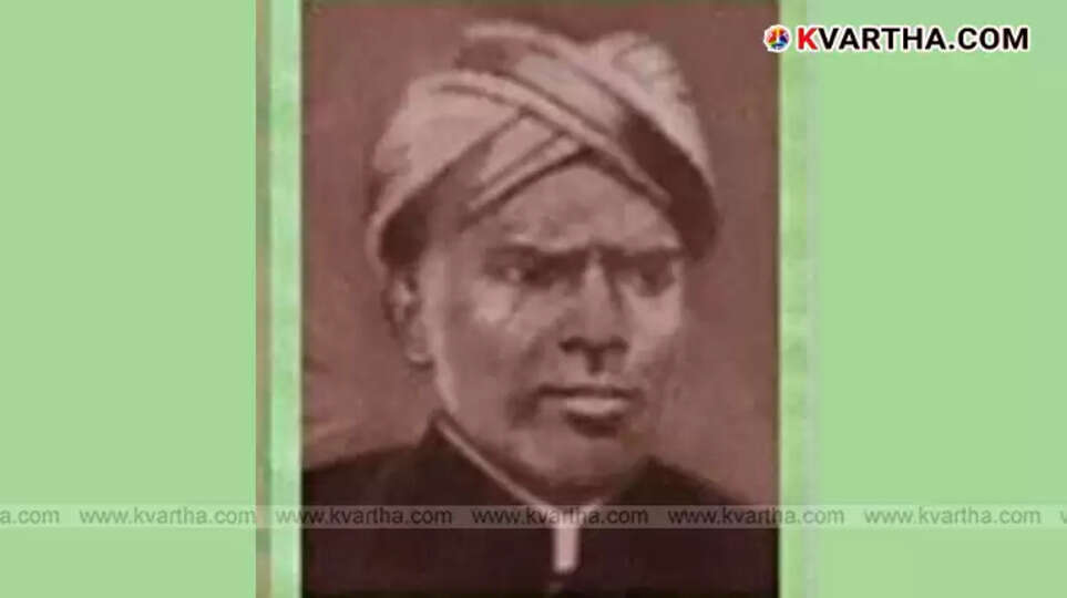 Portrait of Potheri Kunjambu, a historical social reformer from Kerala.