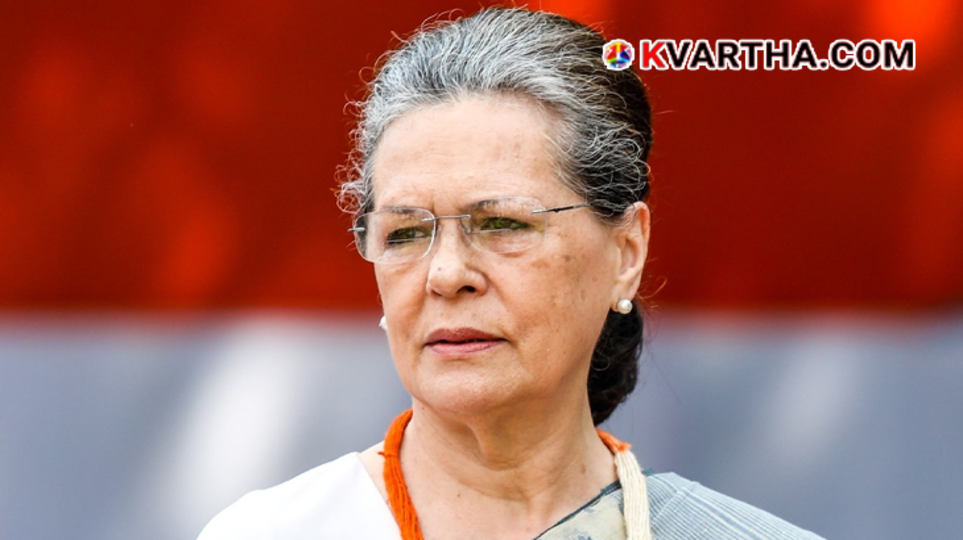 Former Congress President Sonia Gandhi during a public event, representing her political activity.