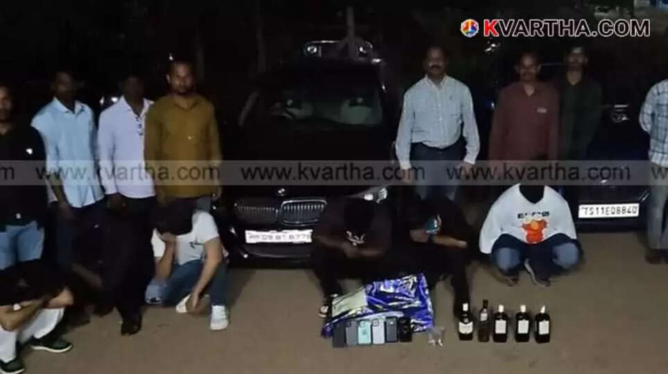  Six IT Professionals Arrested with Drugs Worth Two Lakhs During Farmhouse Birthday Celebration in Hyderabad
