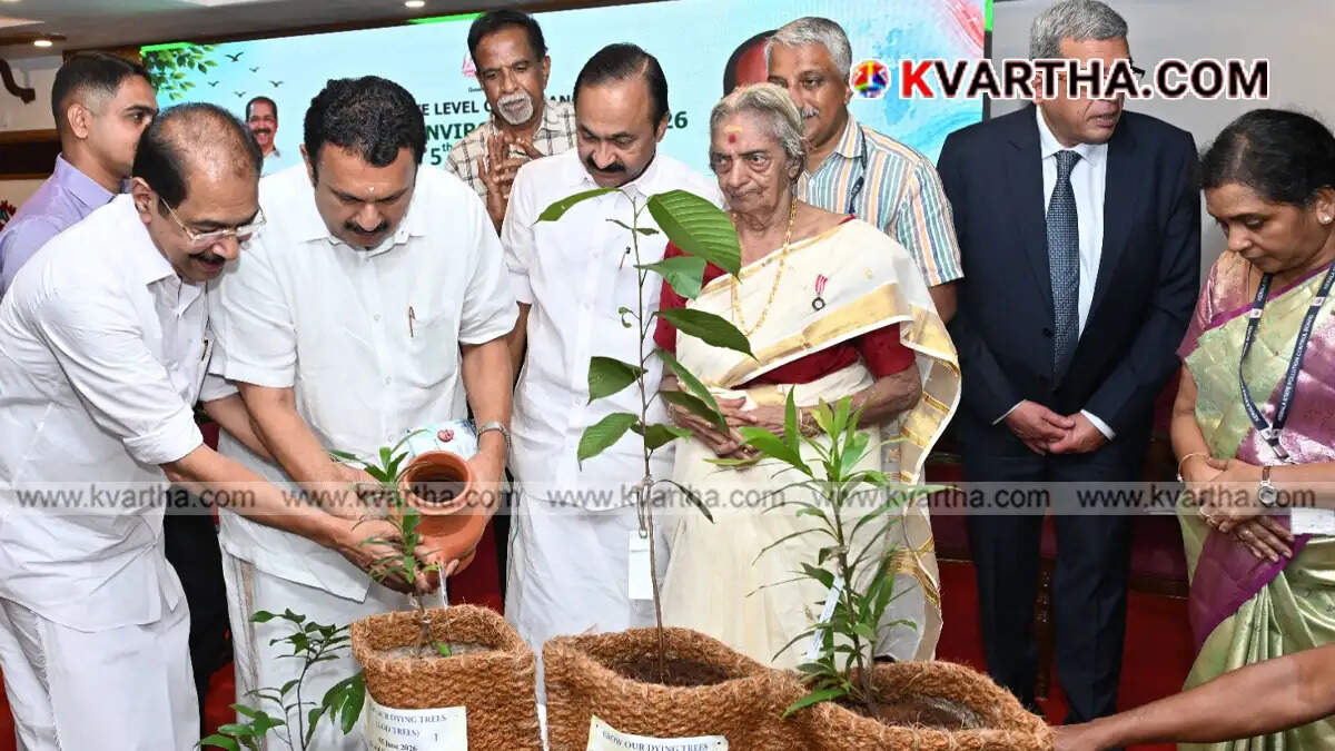Conceptual image of CM V.D. Satheesan addressing the Environment Day event.