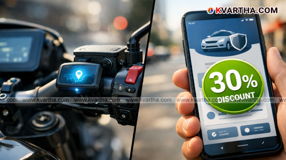 A person comparing two-wheeler insurance premiums on a smartphone screen.