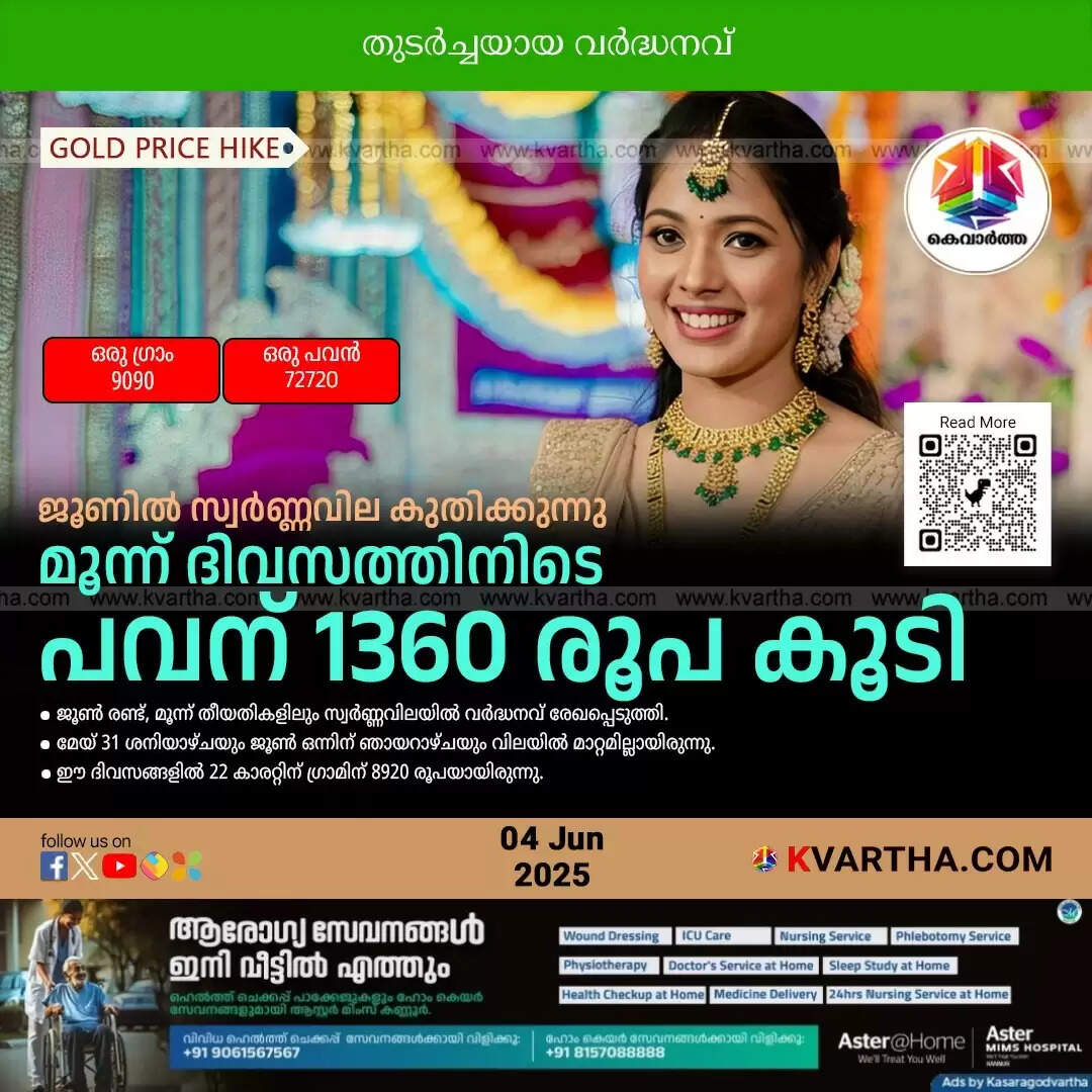 june gold price hike kerala