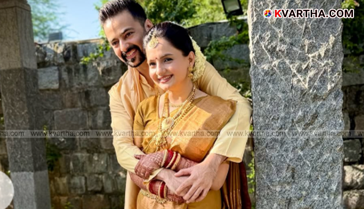 Photo of newly married TV actress Gia Manek and actor Varun Jain.
