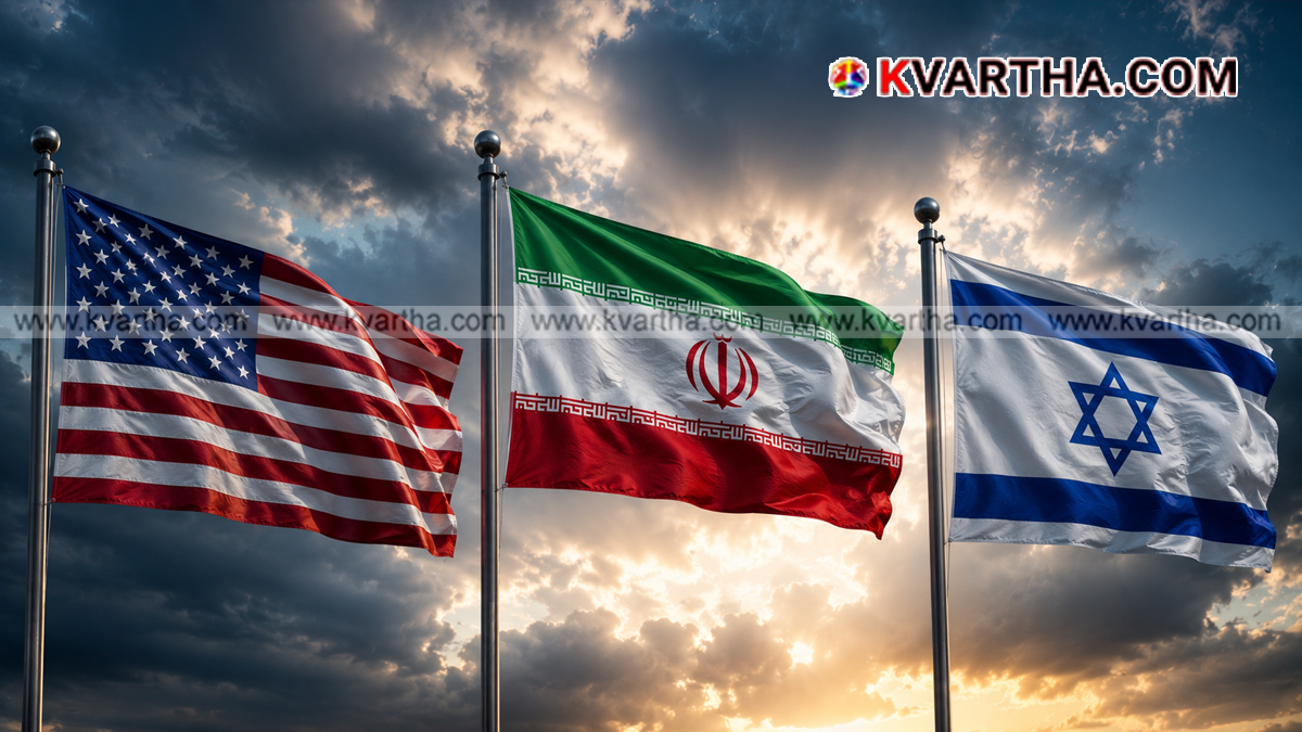 Representation of US, Israel, and Iran Flag