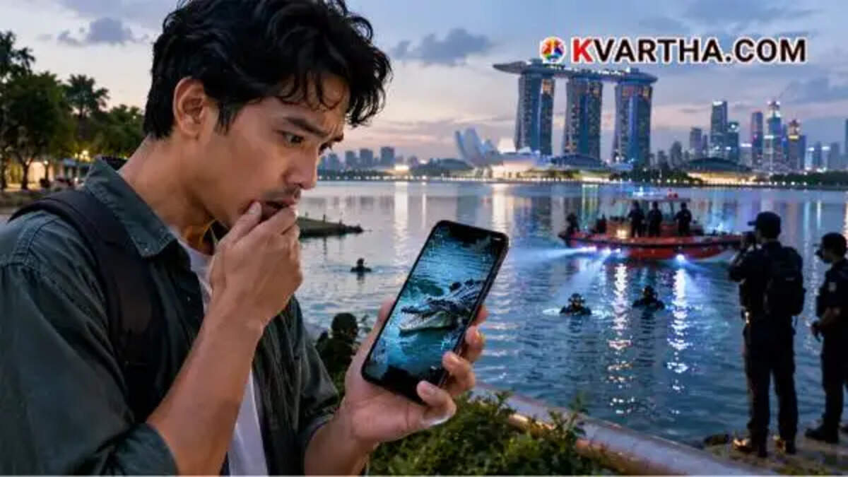 Representational image reflecting AI generated crocodile image hoax in Singapore reservoir