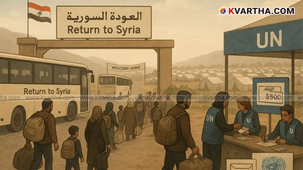 Syrian refugees in a tent camp in Lebanon