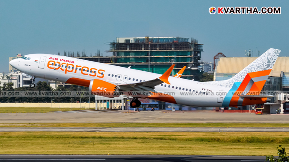 Air India flight taking off on time.