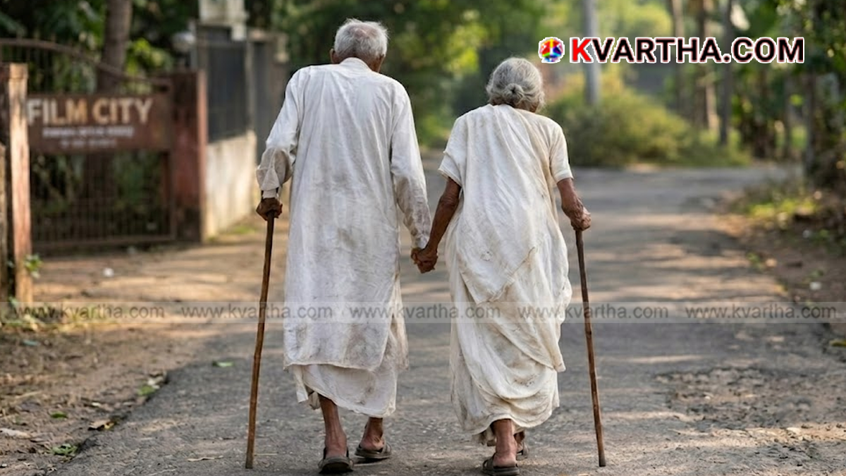  Representational image reflecting elderly couple walking together in Noida Film City
