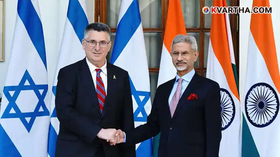 Indian External Affairs Minister S Jaishankar meeting with Israeli Foreign Minister Gidon Saar